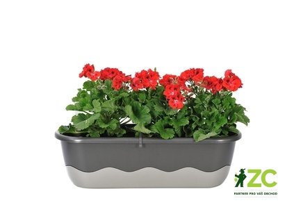 Truhlík samozavlažovací Mareta - tm.+ sv. antracit 80 cm