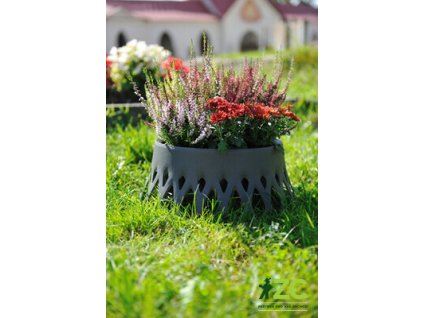 Žardina samozavlažovací Roseta - antracit 30 cm