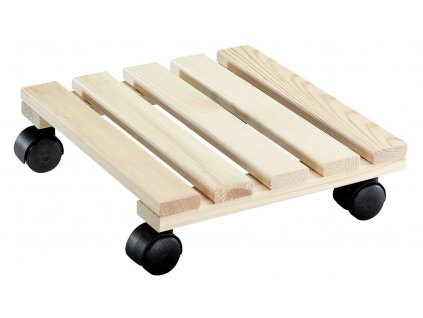 Podložka pod květináč čtvercový - 29 cm borovice (nosnost 100kg)