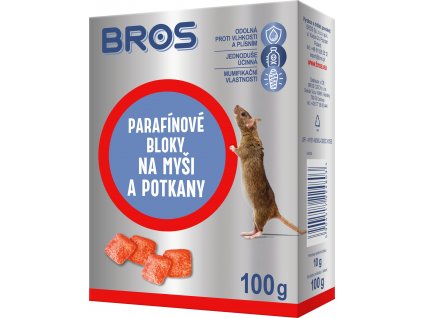 Bros - parafinové bloky na myši, krysy a potkany 100 g