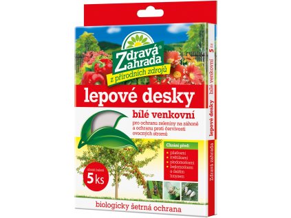 Zdravá zahrada - Lepové desky bílé (5 ks) venkovní