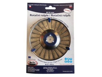 121469 Rasple rotacni stredni 125 mm cepel 2 0 mm 0z