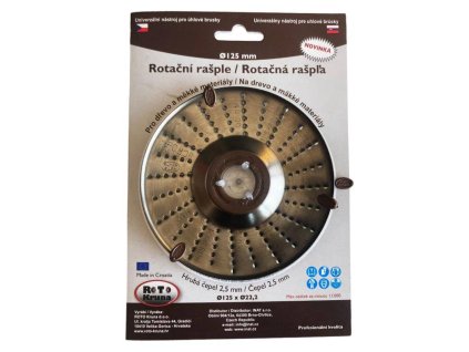 121470 Rasple rotacni hruba 125 mm cepel 2 5 mm 0z