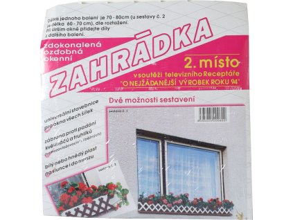 Zahrádka okenní 75 cm - bílá