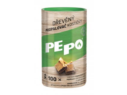PE-PO podpalovač dřevěný kostičky - 100 ks