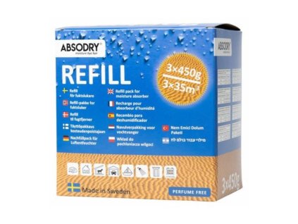 165186 Everbrand nahradni sacky do pohlcovace vlhkosti Absodry Maxi 3 x 450 g 0a