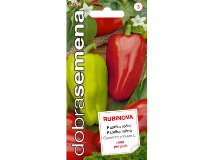 Dobrá semena Paprika zel. - Rubinova, pole 0,5g