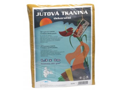 Jutová tkanina - 1,3 x 1 m žlutá