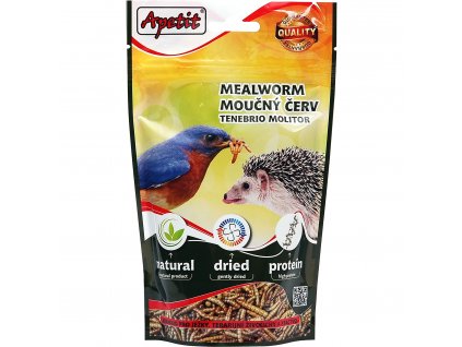 Apetit - mouční červi 60 g - krmivo pro ježky, terarijní živočichy a ptactvo