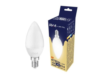 129601 Zarovka AMM E14 C37 4 9W DW 0a