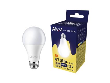 129608 Zarovka AMM E27 A60 4 9W WW 0a