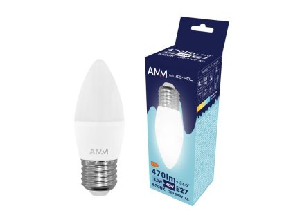 129615 Zarovka AMM E27 C37 4 9W CW 0a