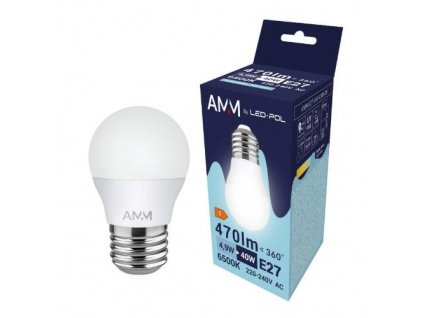 129618 Zarovka AMM E27 G45 4 9W CW 0a