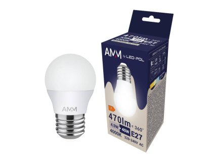 129619 Zarovka AMM E27 G45 4 9W DW 0a