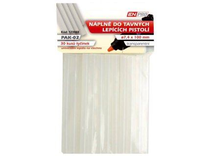 123983 Lepidlo tavne PAK 02 7 4 x 100 mm 30 ks transparentni ENPRO 0a