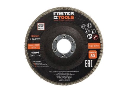 1653GX Kotouc lamelovy 125 mm zrnitost 120 FASTER TOOLS 0z