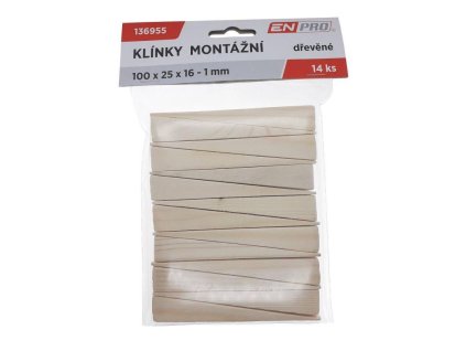 136955 Klinky montazni drevene 100 x 25 x 16 1 mm 14 ks ENPRO 0z