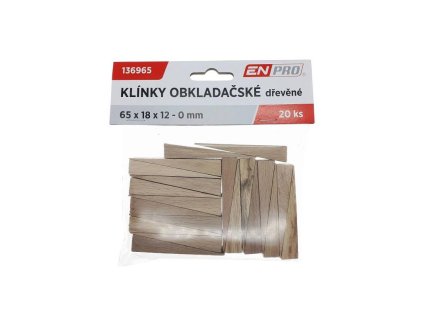 136965 Klinky montazni drevene 65 x 18 x 12 0 mm 20 ks ENPRO 0z