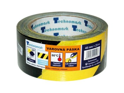 138922 Paska vystrazna samolepici PVC 48 mm x 22 m cerno zluta 0a