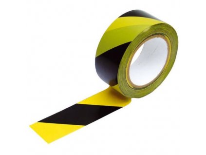 Páska výstražná, 80 mm x 250 m, černo-žlutá