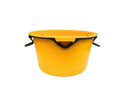 139043 Nadoba plastova kruhova s kovovymi uchyty 90 l zluta Gripline ENPRO 0a