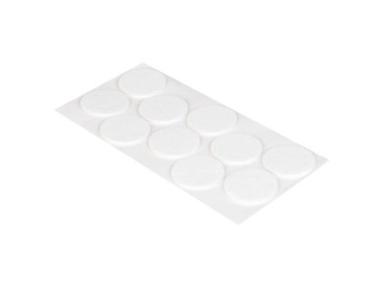 148299 Podlozky filcove 45 mm samolepici bile 10 ks 0z