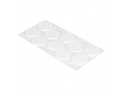 148299 Podlozky filcove 45 mm samolepici bile 10 ks 0z