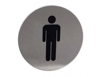 148312 Znak rozlisovaci WC muzi 75 mm samolepici nerez 0z