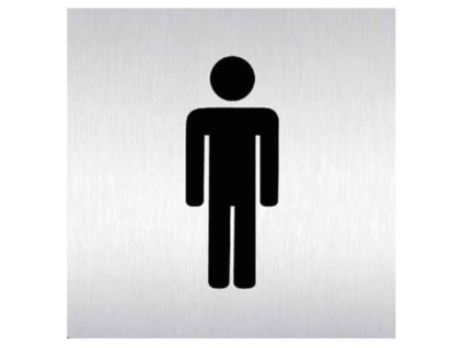 148317 Znak rozlisovaci WC muzi 60 x 60 mm samolepici nerez 0z