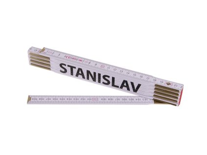Metr skládací 2m STANISLAV (PROFI,bílý,dřevo)