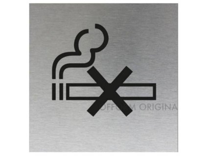 148320 Znak rozlisovaci Zakaz koureni 60 x 60 mm samolepici nerez 0z