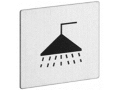 148321 Znak rozlisovaci Koupelna 60 x 60 mm samolepici nerez 0z