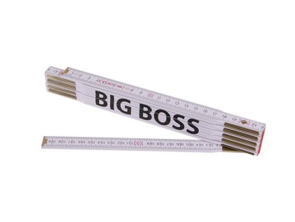 Metr skládací 2m BIG BOSS (PROFI,bílý,dřevo)