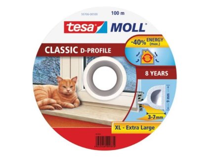 148770 Tesneni do oken a dveri guma D 9 x 7 mm x 100 m bile 0a