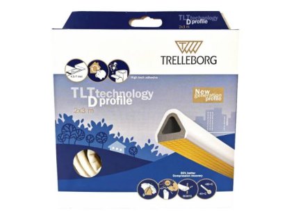 148784 Tesneni TLT do oken a dveri profil D 9 x 8 mm x 6 m bile 0z