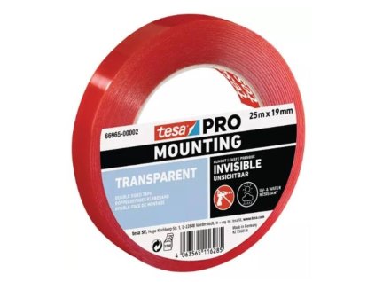 148825 Paska montazni oboustranne lepici 66965 pruhledna 1 5 m x 19 mm 0a