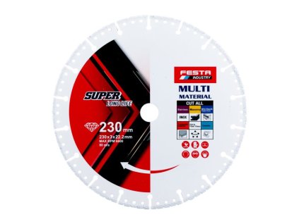 Kotouč diamantový FESTA INDUSTRY univerzální 230x2x22.2mm