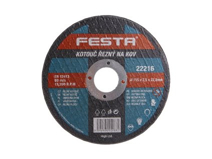 Kotouč řezný FESTA na kov 115x2.5x22.2mm