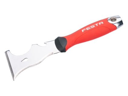 Špachtle / škrabka nerez FESTA 9v1 gumová ručka 76mm