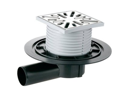 149730 Vpust podlahova bocni D 50 mm nerez mrizka SUN seda ENPRO 0z