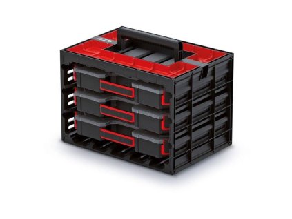 150413 Skrinka na stenu s 3 organizery TAGER CASE 415 x 290 x 290 mm Kistenberg 1z