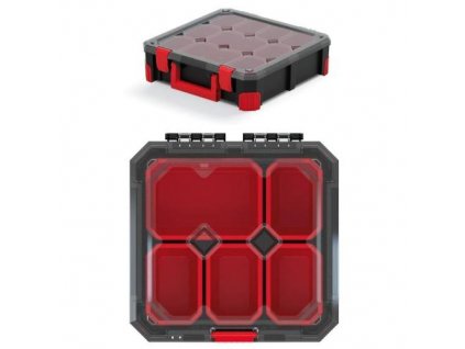 150420 Organizer TITAN 5 krabicek pruhledne viko 280 x 280 x 110 mm Kistenberg 0a
