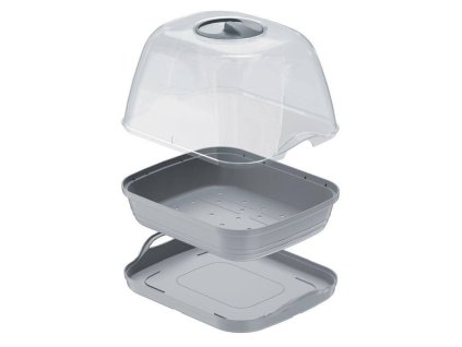 150506 Sadbovac s polykarbonatovym vikem RESPANA TABLE GREENHOUSE 25 7 cm sedy kamen 0a