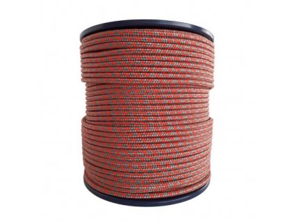 150802 Lano pletene s jadrem PPV 8 mm 16 pramenne 200 m oranzovo sede ENPRO 0z