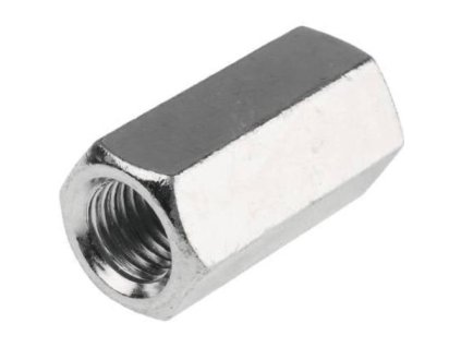 Matice spojovací pozinkované M6, 10 x 18 mm, DIN 6334