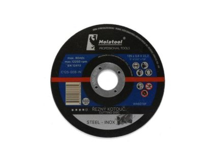 Kotouč řezný 125 x 0,8 x 22,2 mm, na kov, Molatool Profi