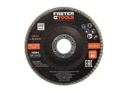 1294GX Kotouc lamelovy 125 mm zrnitost 80 FASTER TOOLS 0z