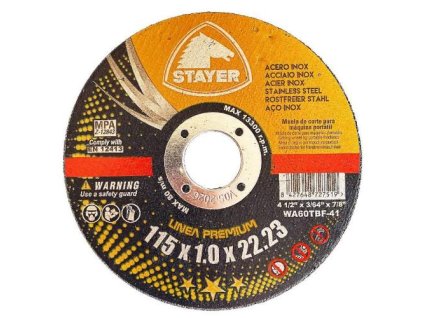 37751135 Kotouc rezny na kov PREMIUM T41 115 x 1 x 22 23 mm 10 ks STAYER 0z