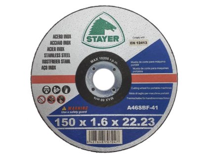 3775394 Kotouc rezny na kov STANDARD T41 150 x 1 6 x 22 23 mm STAYER 0a