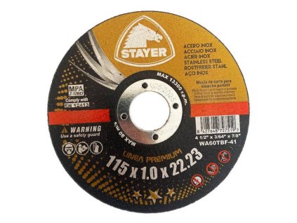 37751070 Kotouc rezny na kov PREMIUM T41 115 x 1 x 22 23 mm STAYER 0z
